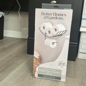 Toilet paper holder with storage, better homes & gardens matte black wall mount